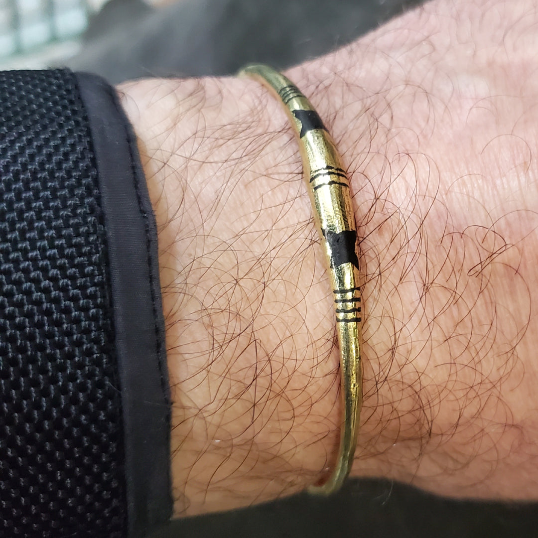 Bracelet Jonc en Cuivre Naturel  Fait Main pour Homme et Femme