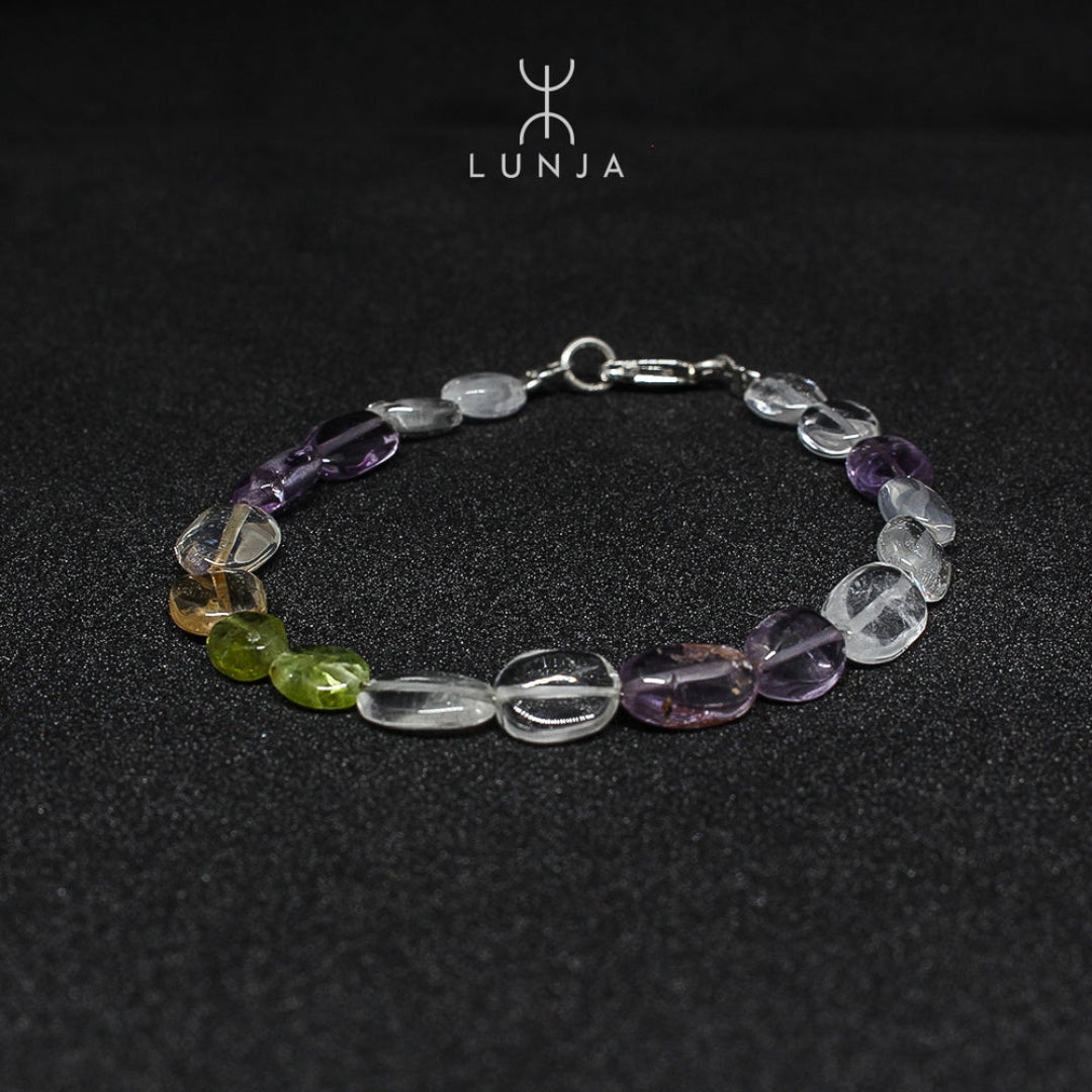 Bracelet En Pierre Quartz Teinté
