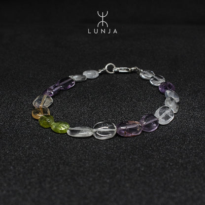 Bracelet En Pierre Quartz Teinté