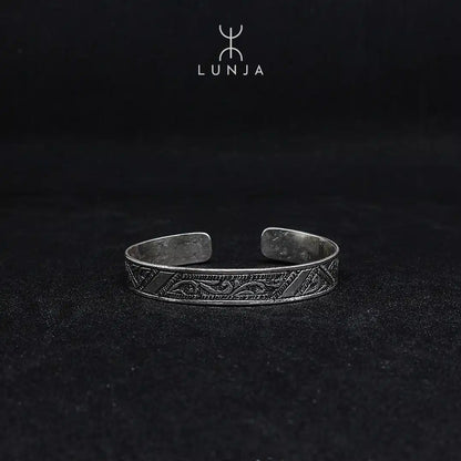 Bracelet Amazigh et Berbère en argent 925 profil feuilles d'arbre