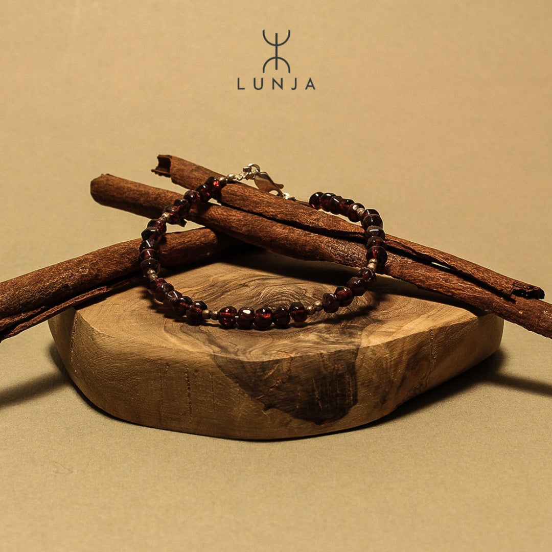 Bracelet En Pierre Grenat Naturel 3mm