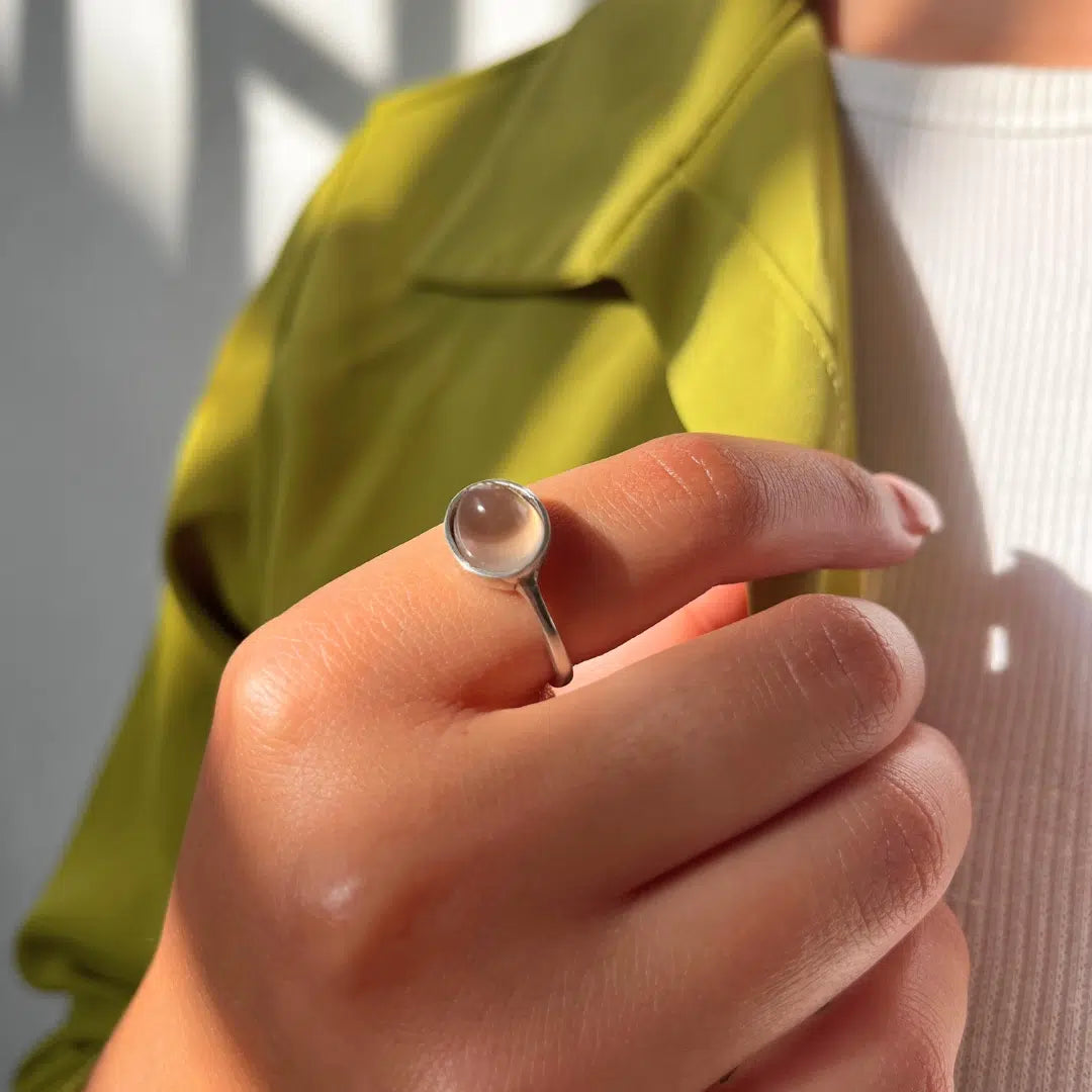 Bague Aqeeq Yéménite Souleimani pour Femme en Argent 925  Fait Main et Ajustable