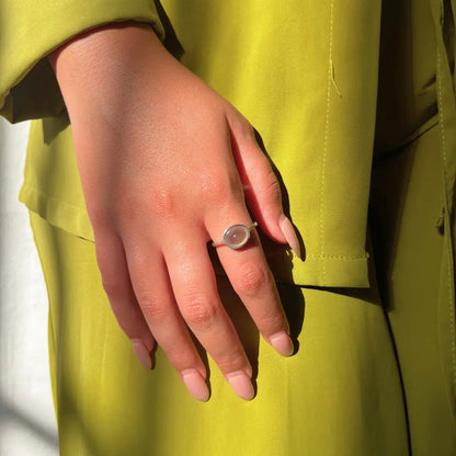 Bague Aqeeq Yéménite Souleimani pour Femme en Argent 925  Fait Main et Ajustable