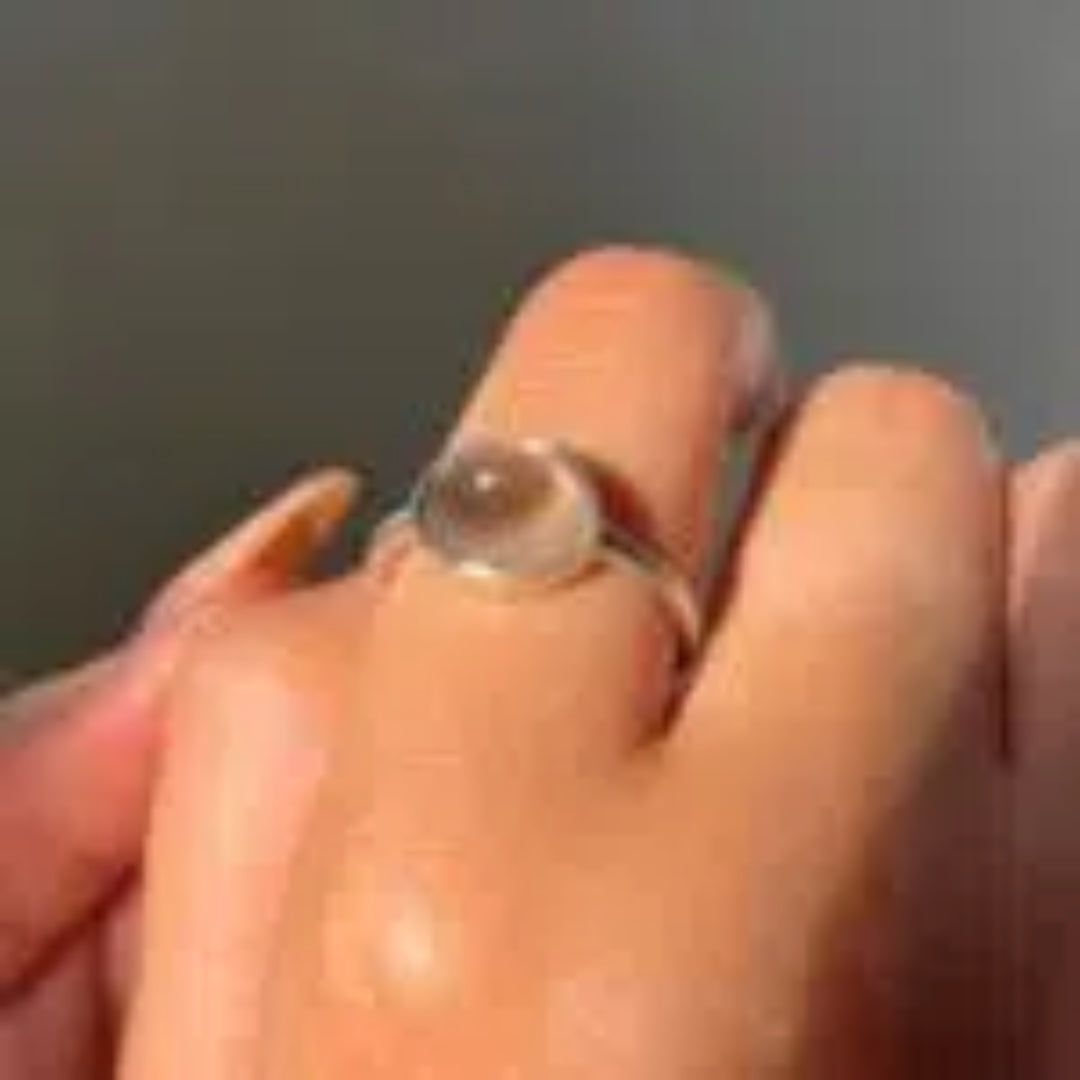 Bague Aqeeq Yéménite Souleimani pour Femme en Argent 925  Fait Main et Ajustable