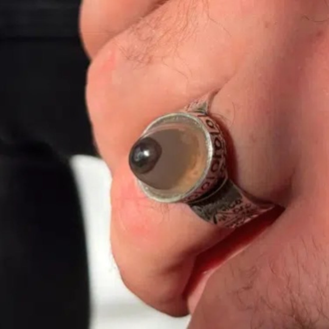 Bague Aquiq yemmenite Souleimani en argent 925 pour Homme