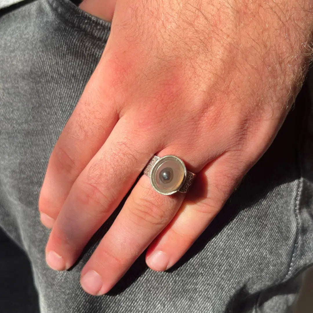 Bague Aquiq yemmenite Souleimani en argent 925 pour Homme