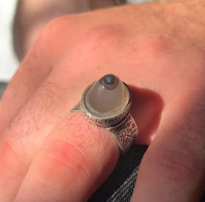 Bague Aquiq yemmenite Souleimani en argent 925 pour Homme