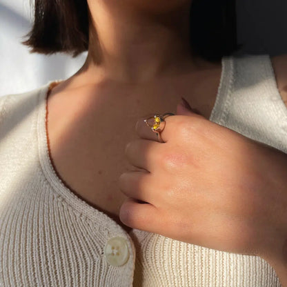 Bague Citrine de 3,4 carats en Argent 925