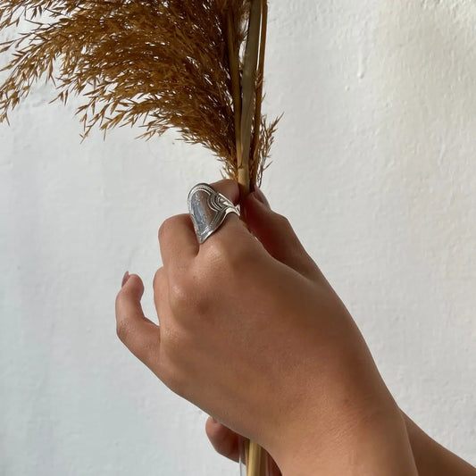 Bague Agadez Argent 925 avec gravure fait main