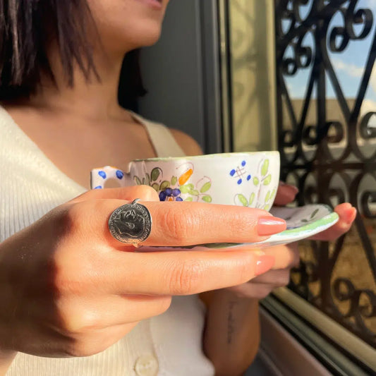 Bague Lira en argent 925 pour Femme taille grande