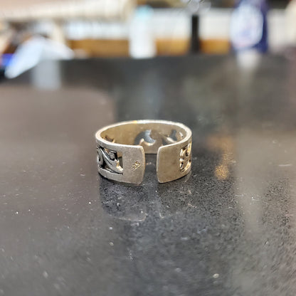 Bague Berbère Amazigh en Argent 925 – Motif Poisson Gravé à la Main | Lunj