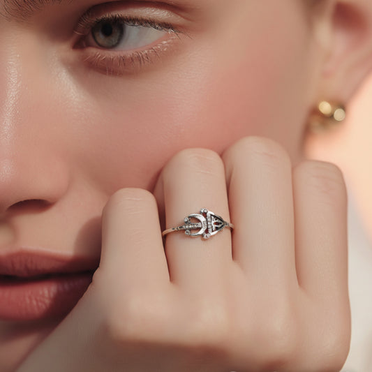 Bague en argent tunisien fibule