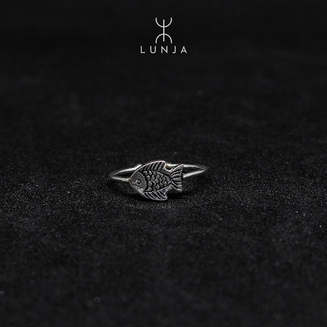 Bague Poisson en argent berbère Amazigh