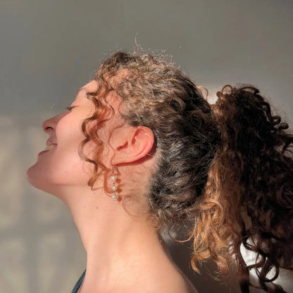 Boucle D'oreilles Perle De Culture plate