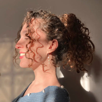 Boucle D'oreilles Perle De Culture plate