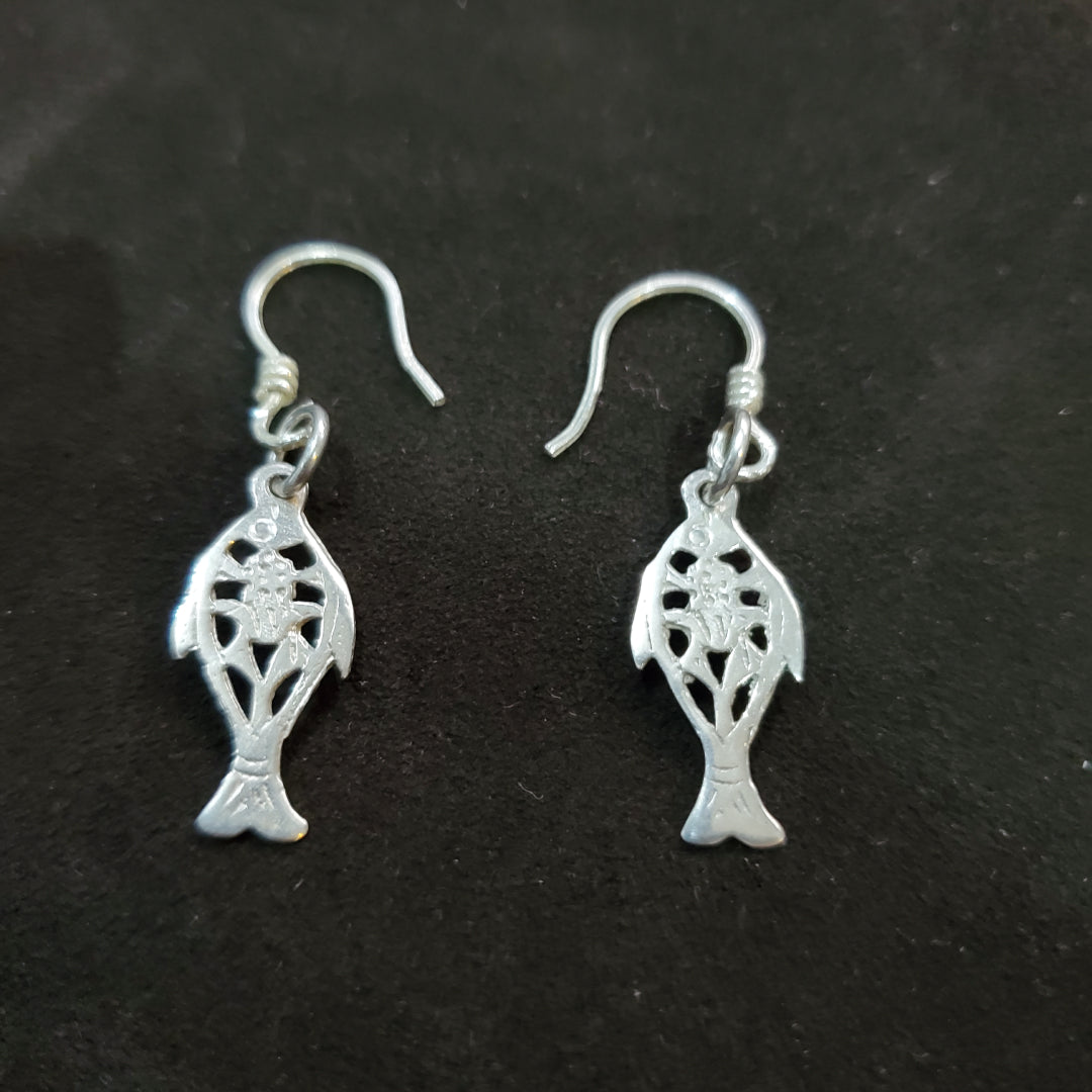 Boucles d'oreilles Poisson en Argent 925
