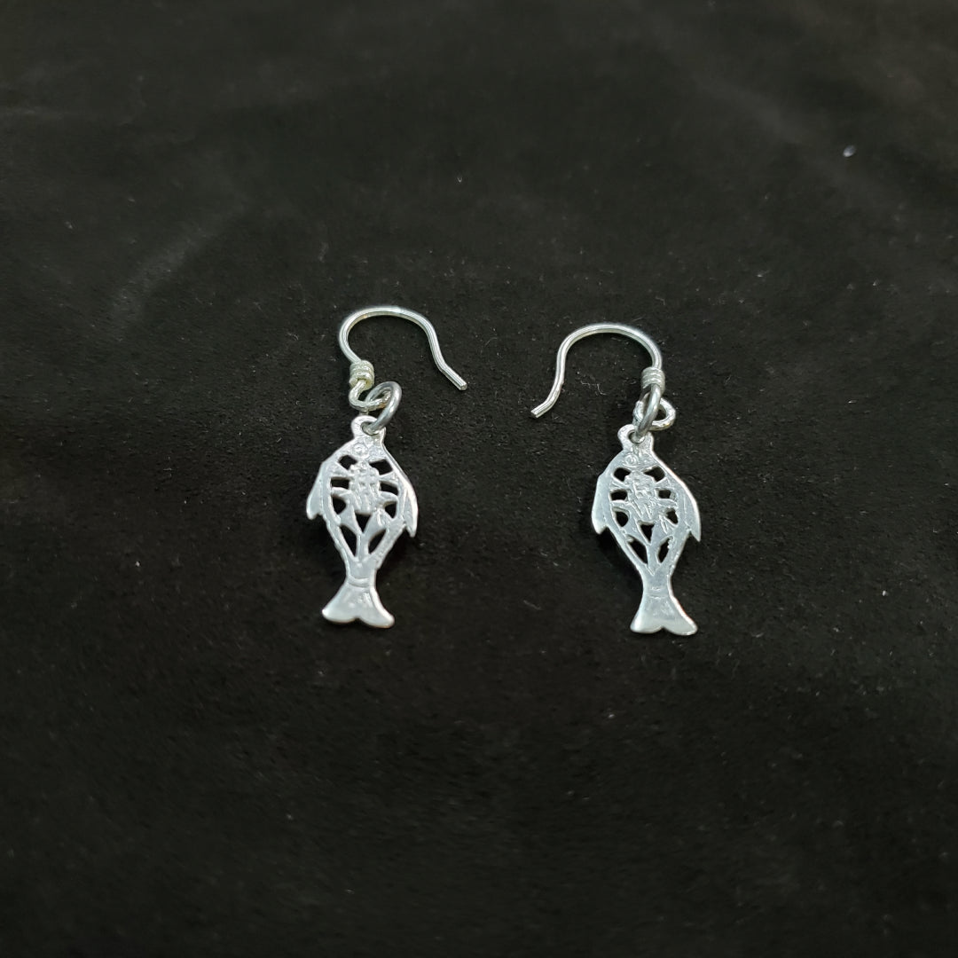 Boucles d'oreilles Poisson en Argent 925