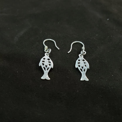 Boucles d'oreilles Poisson en Argent 925