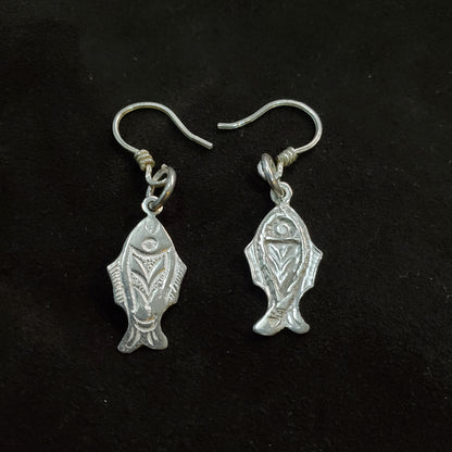 Boucles d'oreilles Poisson petite en Argent 925