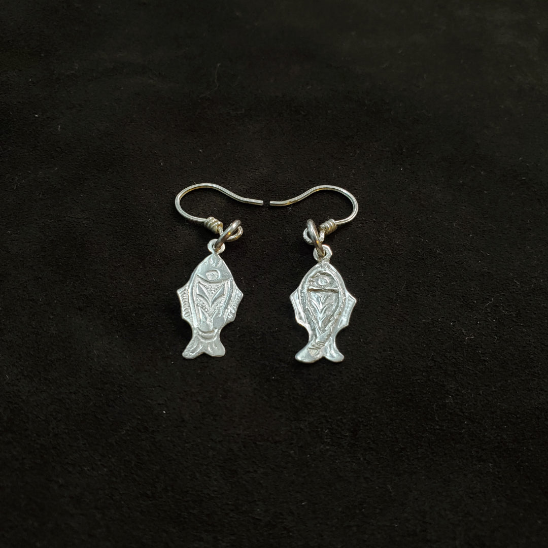 Boucles d'oreilles Poisson petite en Argent 925