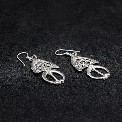 Boucles d'oreilles Berbère Fibule Amazigh en argent massif 925