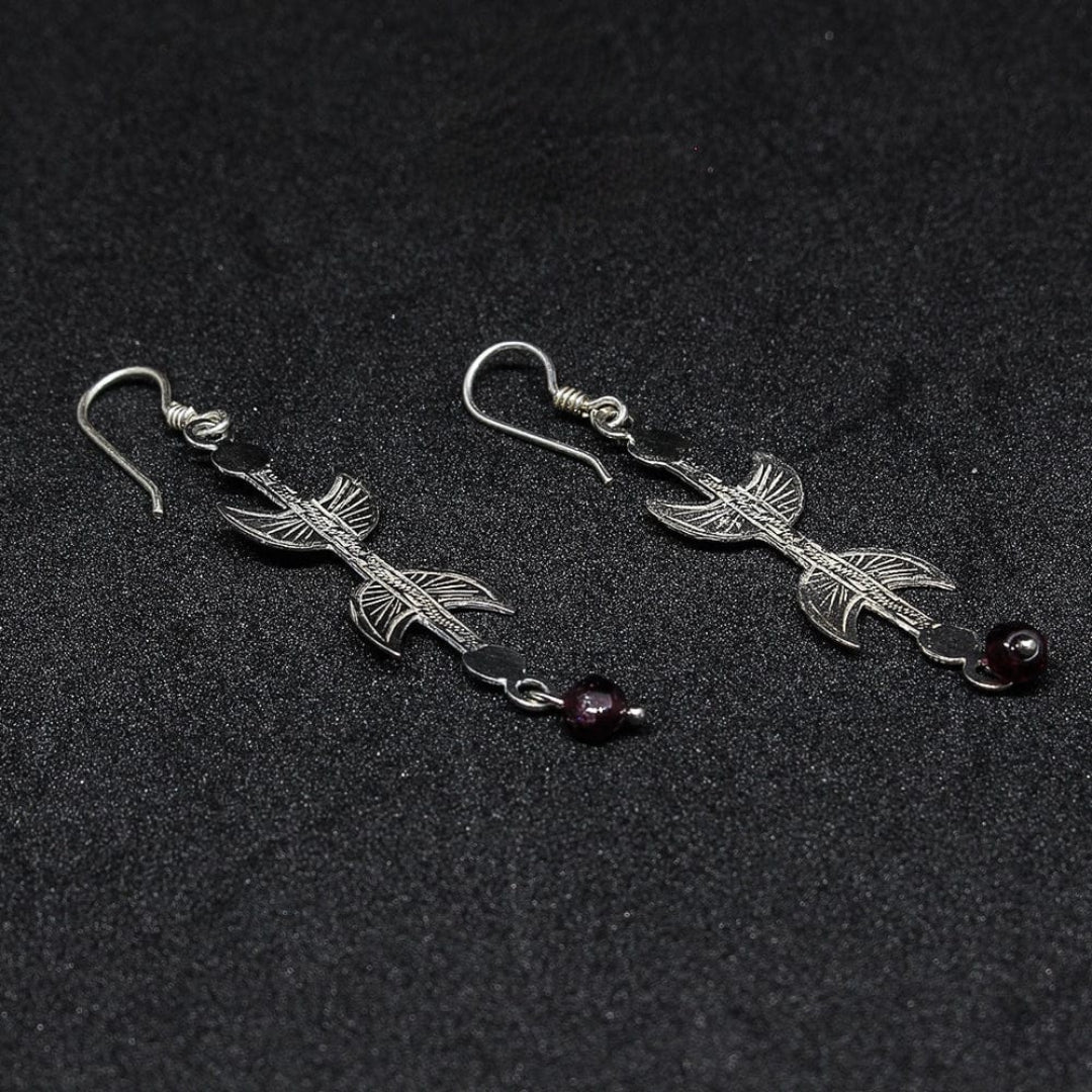 Boucles d'oreilles Amazigh en argent massif  Yaz
