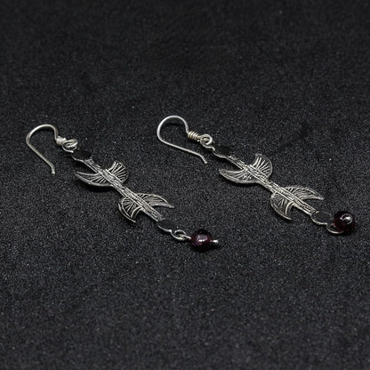 Boucles d'oreilles Amazigh en argent massif  Yaz