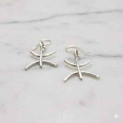 Boucles d'oreilles Yaz Argent Massif 925 Top