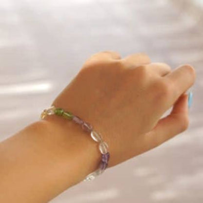 Bracelet En Pierre Quartz Teinté