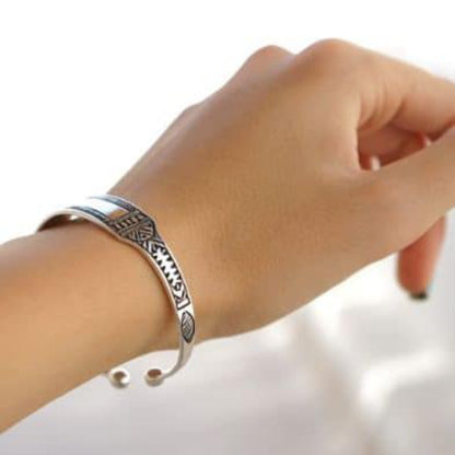 Bracelet Jonc Amazigh large en argent 925 unisexe