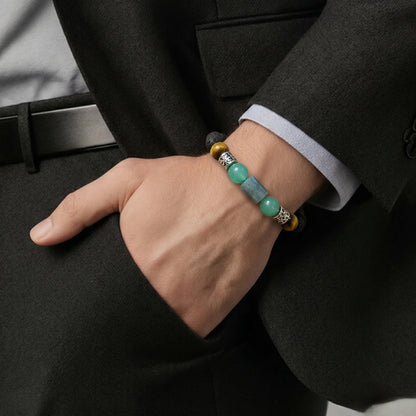 Bracelet en Pierres Naturelles Personnalisé – Aventurine, Agate Verte, Œil de Tigre  Pierre de Lave | Marque Lunja