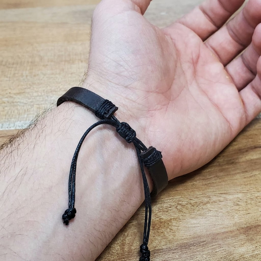 Bracelet Homme Cuir et Argent | LUNJA