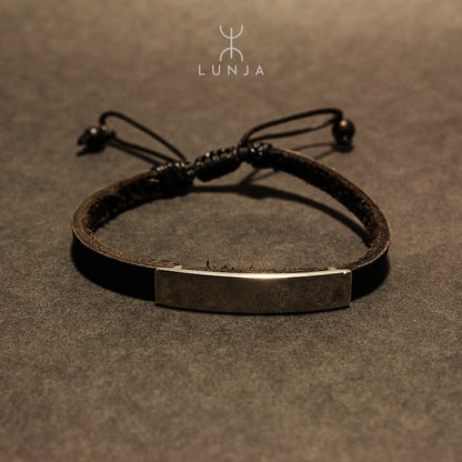 Bracelet Homme Cuir et Argent | LUNJA