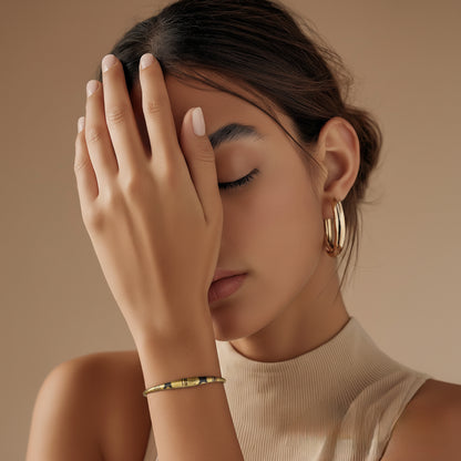 Bracelet Jonc en Cuivre Naturel  Fait Main pour Homme et Femme