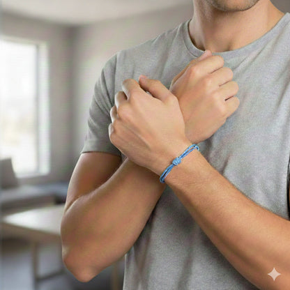 Bracelet en fil de paracorde  bleu