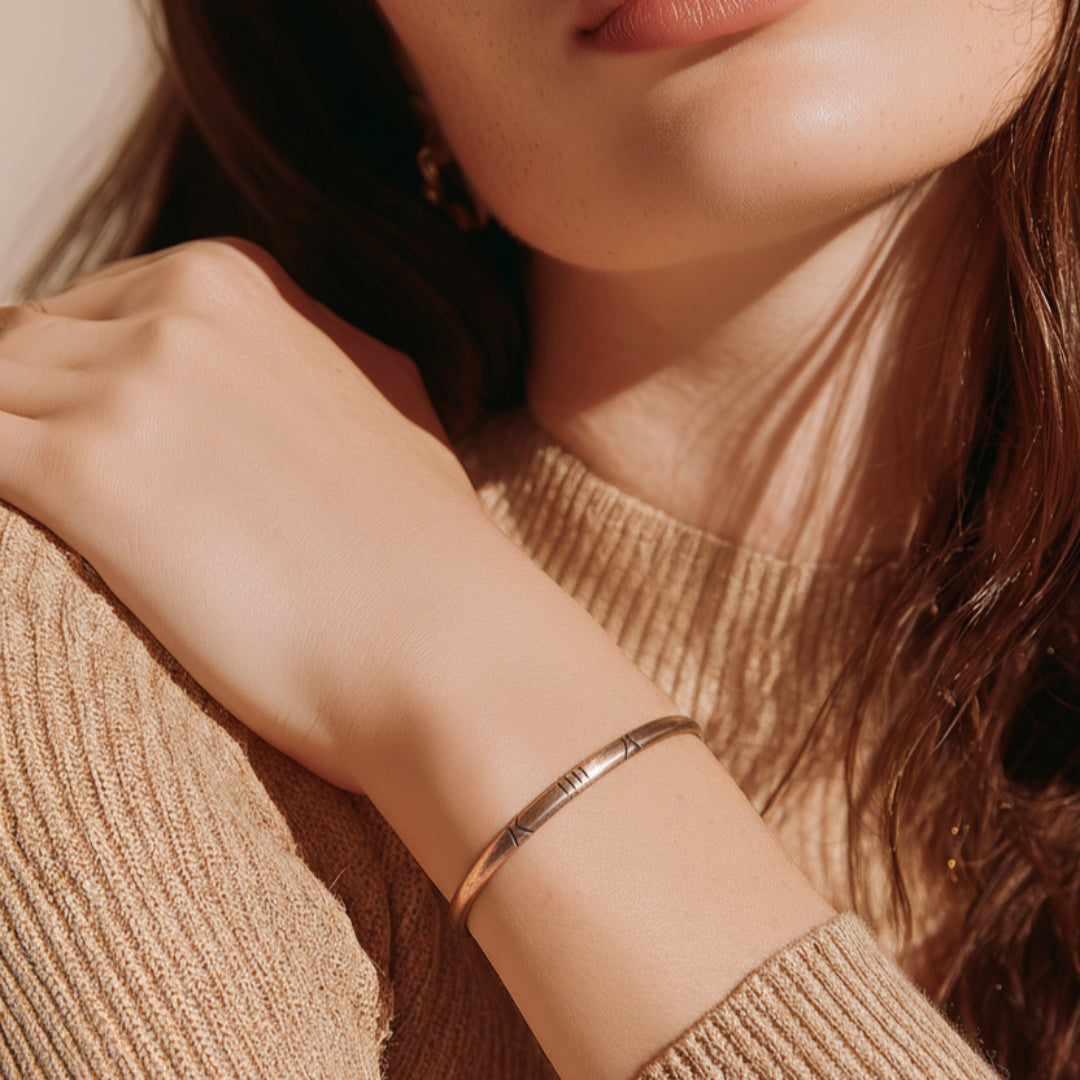 Bracelet en cuivre rouge oxydé pour Homme et Femme Amazigh et berbère Tunisien