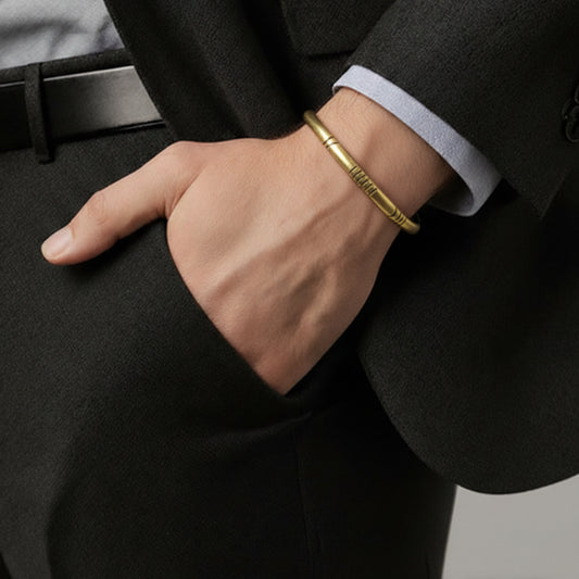 Bracelet Amazigh et berbère Tunisien en cuivre jaune laiton pour Homme et Femme