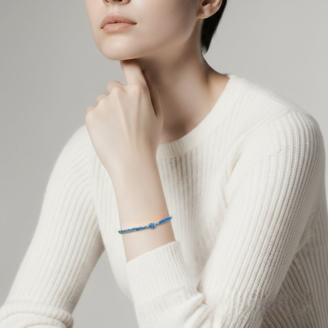 Bracelet en fil de paracorde  bleu