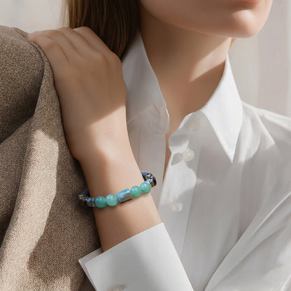 Bracelet en Pierres Naturelles Personnalisé – Aventurine, Agate Verte, Œil de Tigre  Pierre de Lave | Marque Lunja