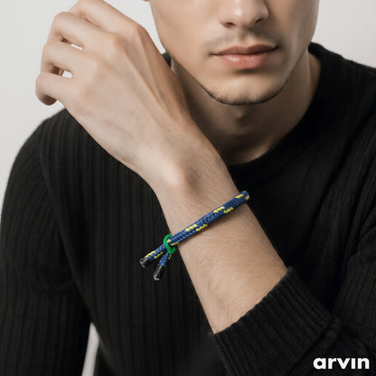 Bracelet Ajustable en Fil de Paracorde Bleu – Unisexe | Fait Main