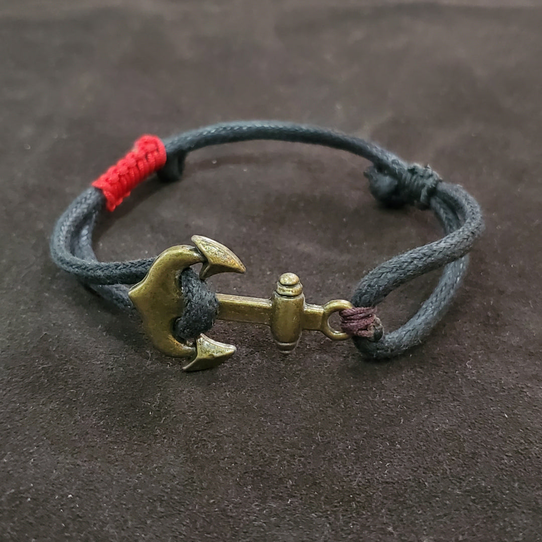 Bracelet en Fil de Paracorde Noir Ajustable – Unisexe