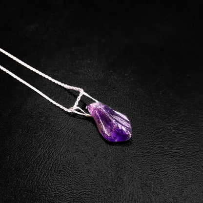 Collier en pierre Améthyste r en argent 925