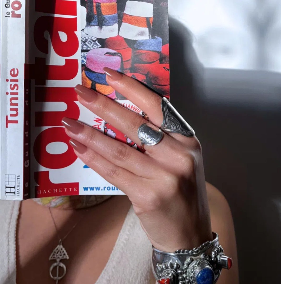 Collier Amazigh Authentique en Argent 925 avec Pendentif Fibule Traditionnelle