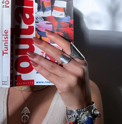 Collier Amazigh Authentique en Argent 925 avec Pendentif Fibule Traditionnelle