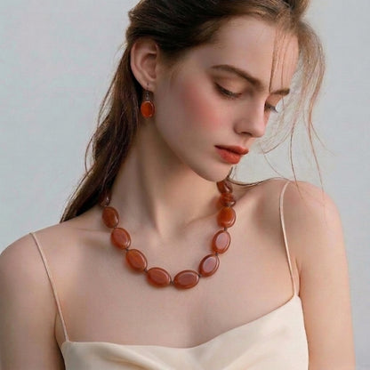 Collier en Pierres Cornaline Naturelles et Authentiques