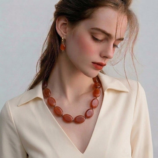 Collier en Pierres Cornaline Naturelles et Authentiques