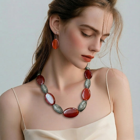 Collier en Cornaline Naturelle et Authentique