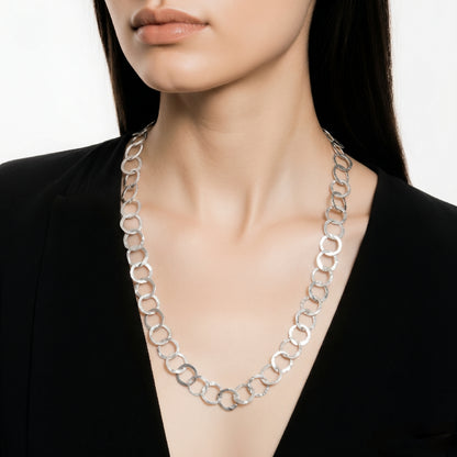 Collier Sautoir Rihanna Berbère Tunisien en Argent – Fait Main