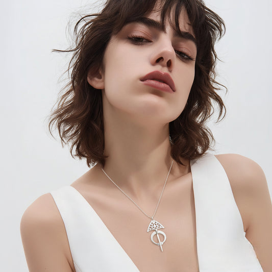 Collier Amazigh Authentique en Argent 925 avec Pendentif Fibule Traditionnelle