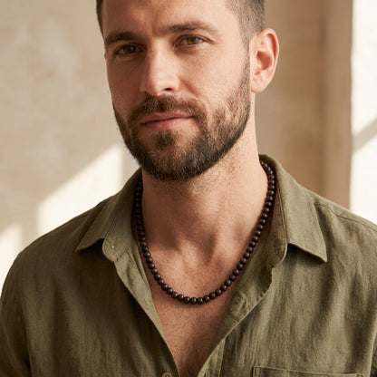 Collier En Bois Naturel pour Homme et Femme